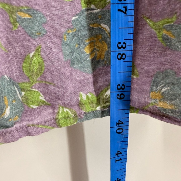 Natural Life Womens Wide Leg Linen Blend Palazzo Pant Boho Floral Hippie Large - Picture 7 of 10